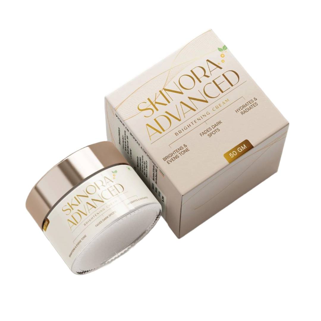 Skinora Advanced Brightening Cream – 50g | Niacinamide, Alpha Arbutin & Kojic Acid | Hydrating Skin Cream for Dark Spots & Uneven Tone