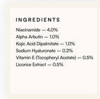 Skinora - Advanced Brightening | Niacinamide, Alpha Arbutin & Kojic Acid | Hydrating Cream