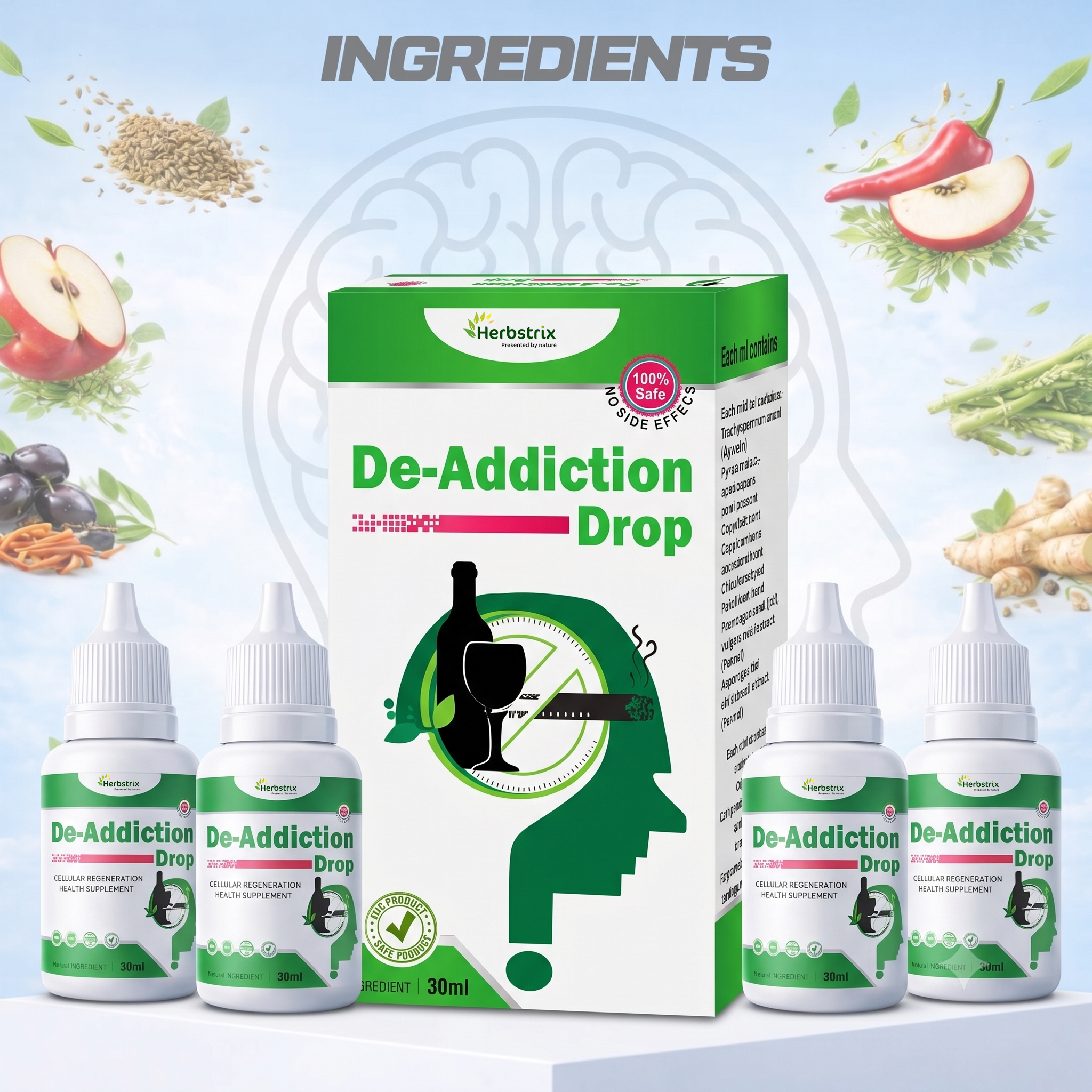 De-Addiction Drop - An Ayurvedic Formula To Stop Addiction | Anti Addiction, Help To Stop Alcohol & Smoking | No Side Effects