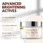 Skinora - Advanced Brightening | Niacinamide, Alpha Arbutin & Kojic Acid | Hydrating Cream