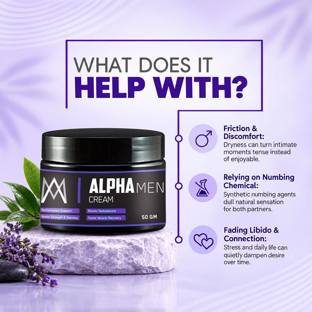 Alpha Man Cream - Intimate Cream for Men to Last Longer | Natural Ingredients