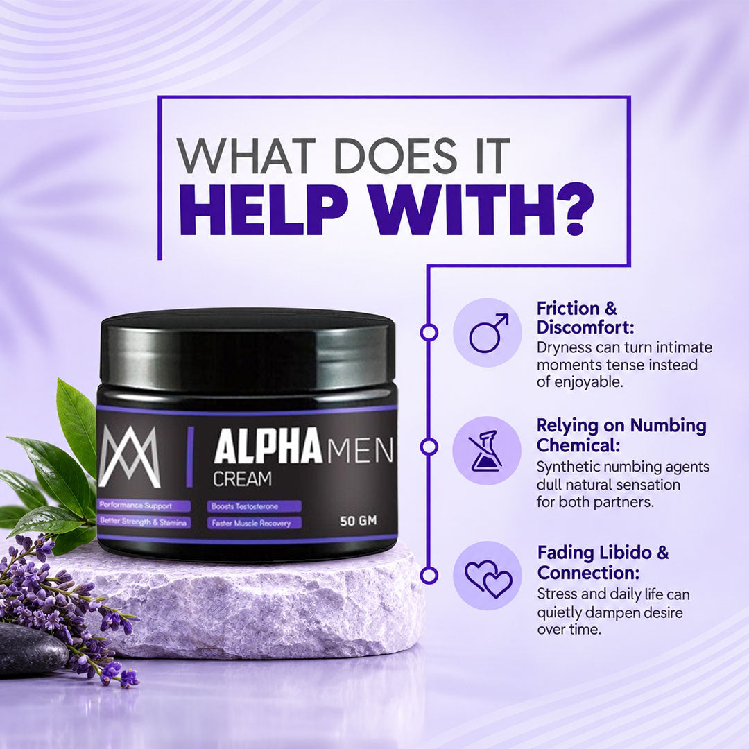 Alpha Man Cream - Intimate Cream for Men to Last Longer | Natural Ingredients