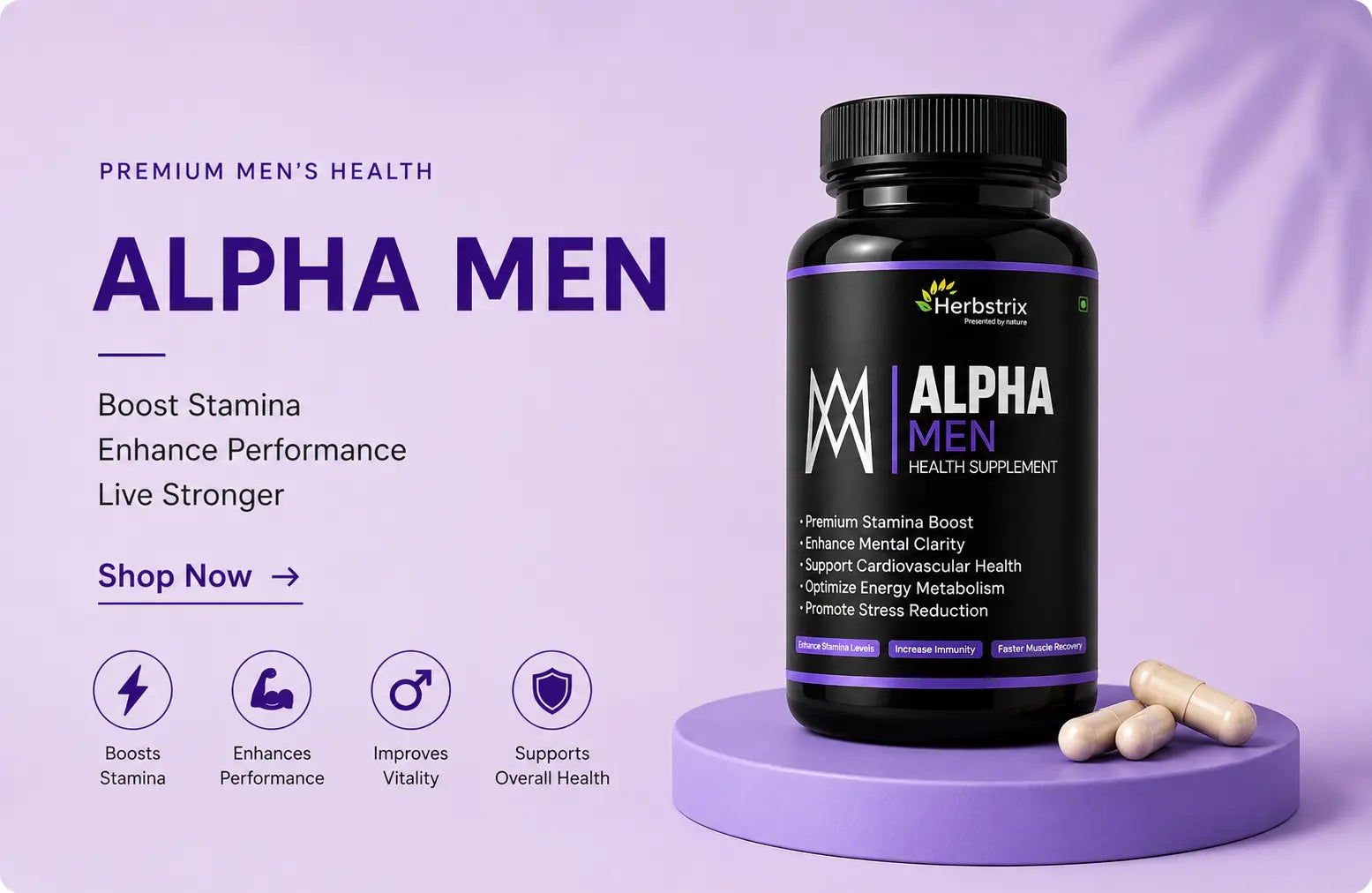 Alpha Men Supplement for Energy and Stamina