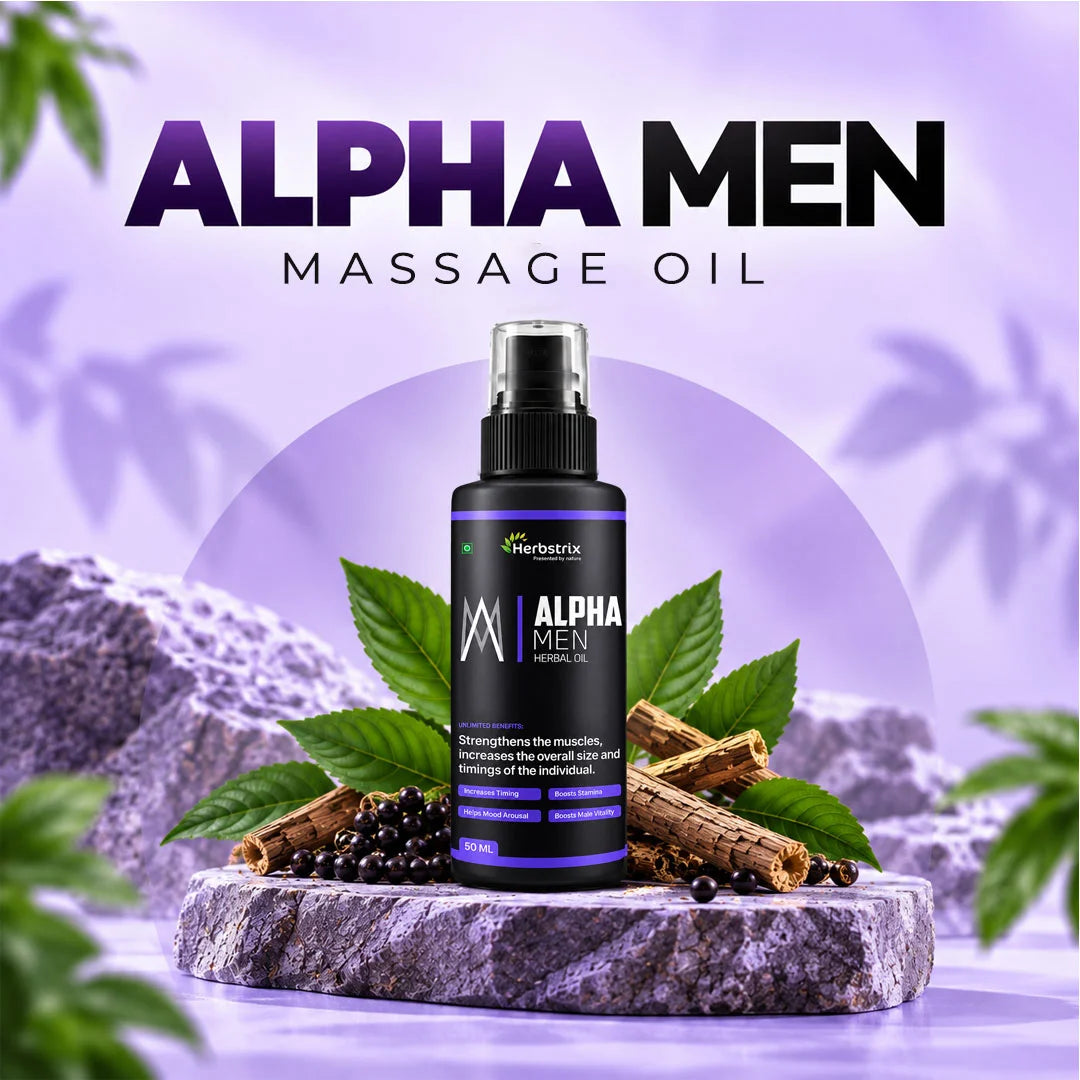 Alpha Man Oil | Best Ayurvedic Stamina & Power Massage Oil for Men