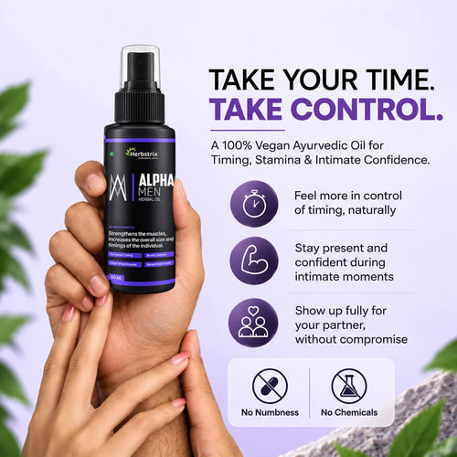 Alpha Man Oil | Best Ayurvedic Stamina & Power Massage Oil for Men