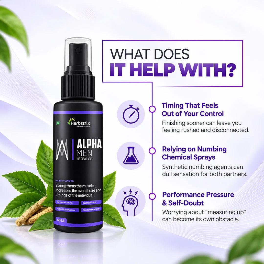 Alpha Man Oil | Best Ayurvedic Stamina & Power Massage Oil for Men
