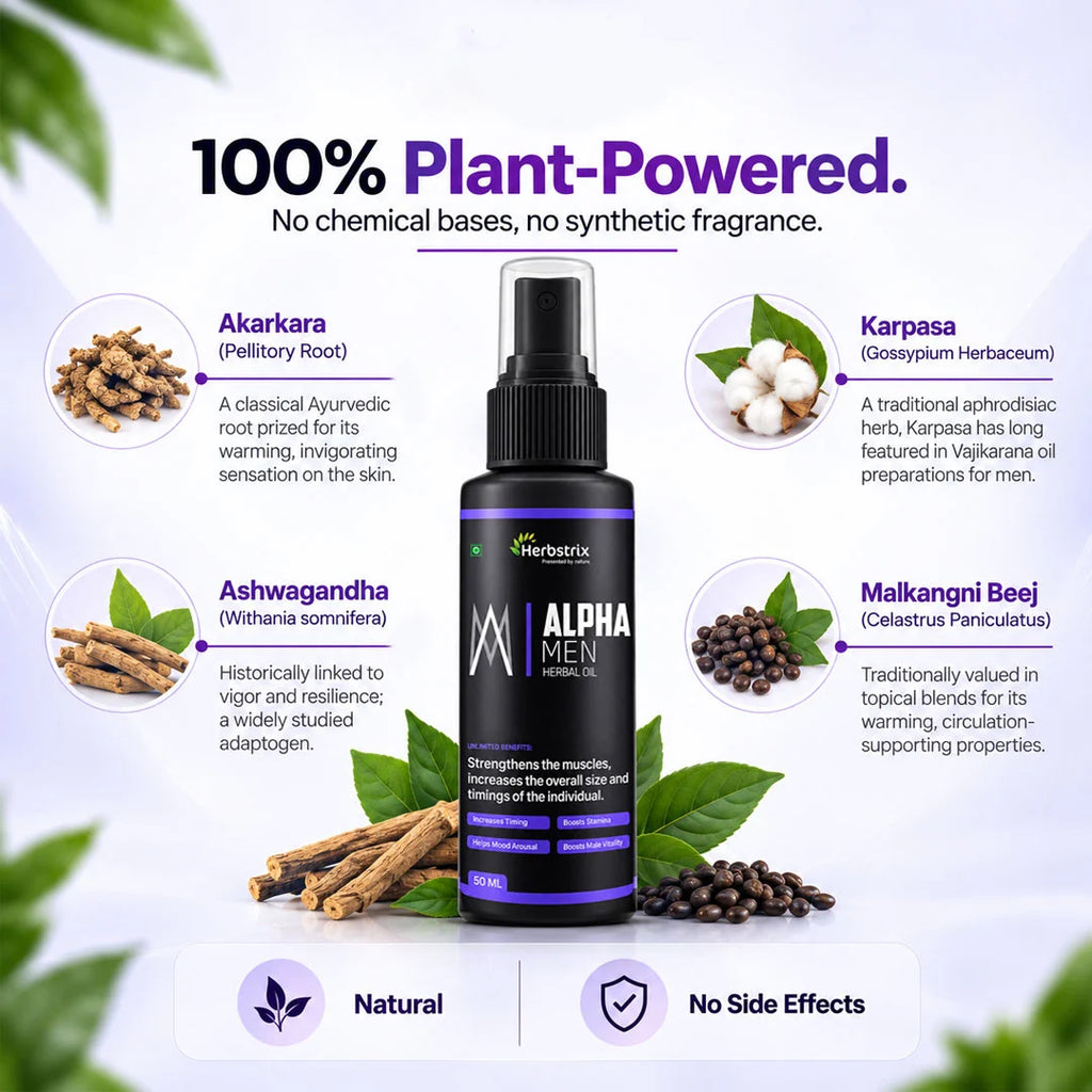 Alpha Man Oil | Best Ayurvedic Stamina & Power Massage Oil for Men