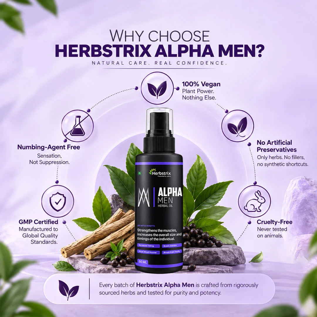 Alpha Man Oil | Best Ayurvedic Stamina & Power Massage Oil for Men