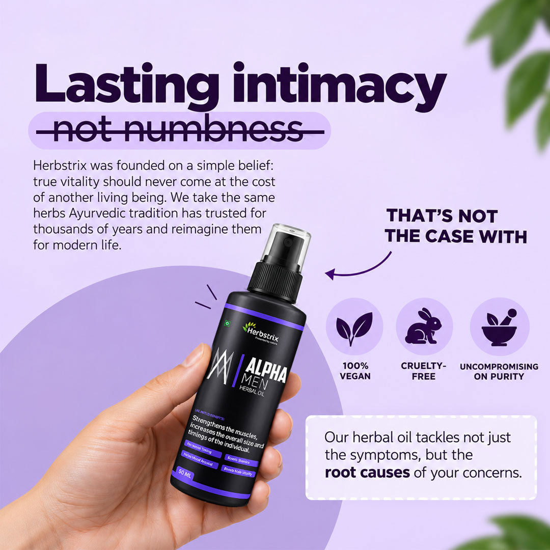 Alpha Man Oil | Best Ayurvedic Stamina & Power Massage Oil for Men